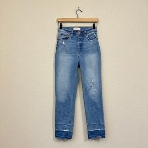 ABERCROMBIE & FITCH Curve Love The Ultra High Rise Ankle Straight Jeans